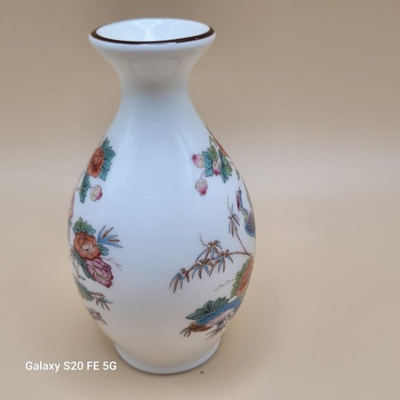 Wedgwood Kutani Crane Bud Vase Bone China Made England Gold Trim 5 1/2" - Picture 5 of 8